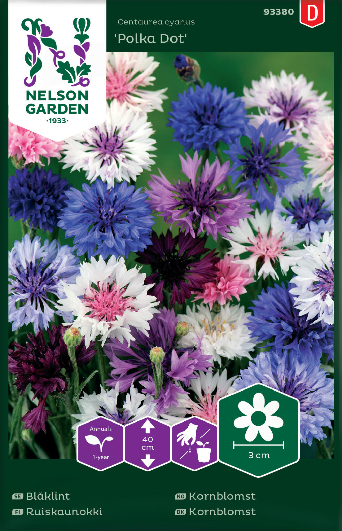 Kornblomst 'Polka Dot'